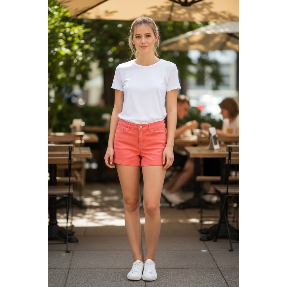 Bullhead‎ Women's red super stretch shorty Jean Shorts